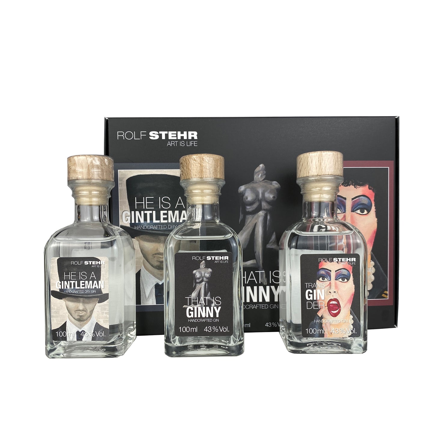 The GINder Collection Limited Edition 3x100ml <br> RS Art is life - The art of Gin